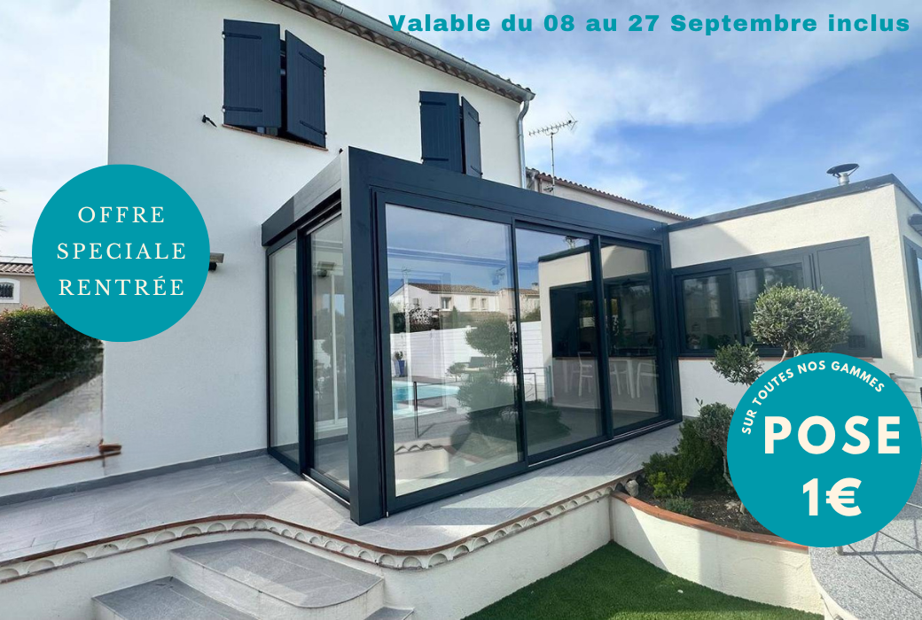 Offre spéciale rentrée : pose à 1€ sur toutes nos menuiseries alu près de Nîmes !
