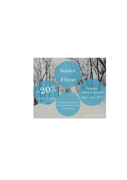 Promo sur nos menuiserie PVC et alu 