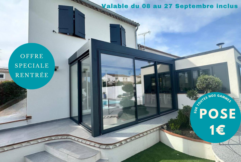 Offre spéciale rentrée : pose à 1€ sur toutes nos menuiseries alu près de Nîmes !