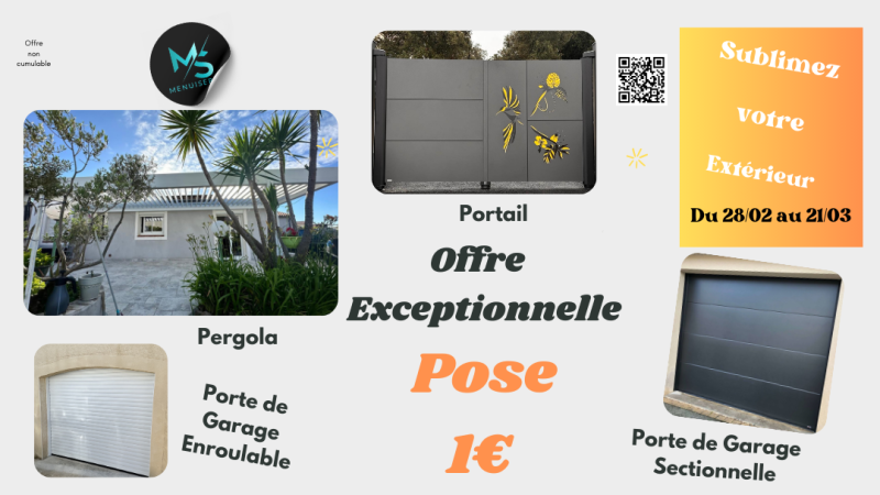MS Menuiserie offre promo pose a 1€