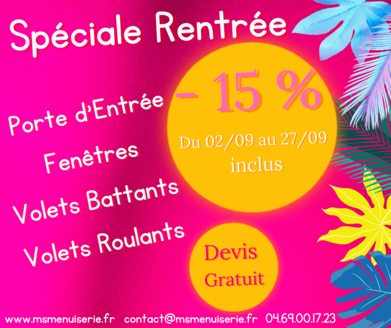 Promo Spéciale Rentrée